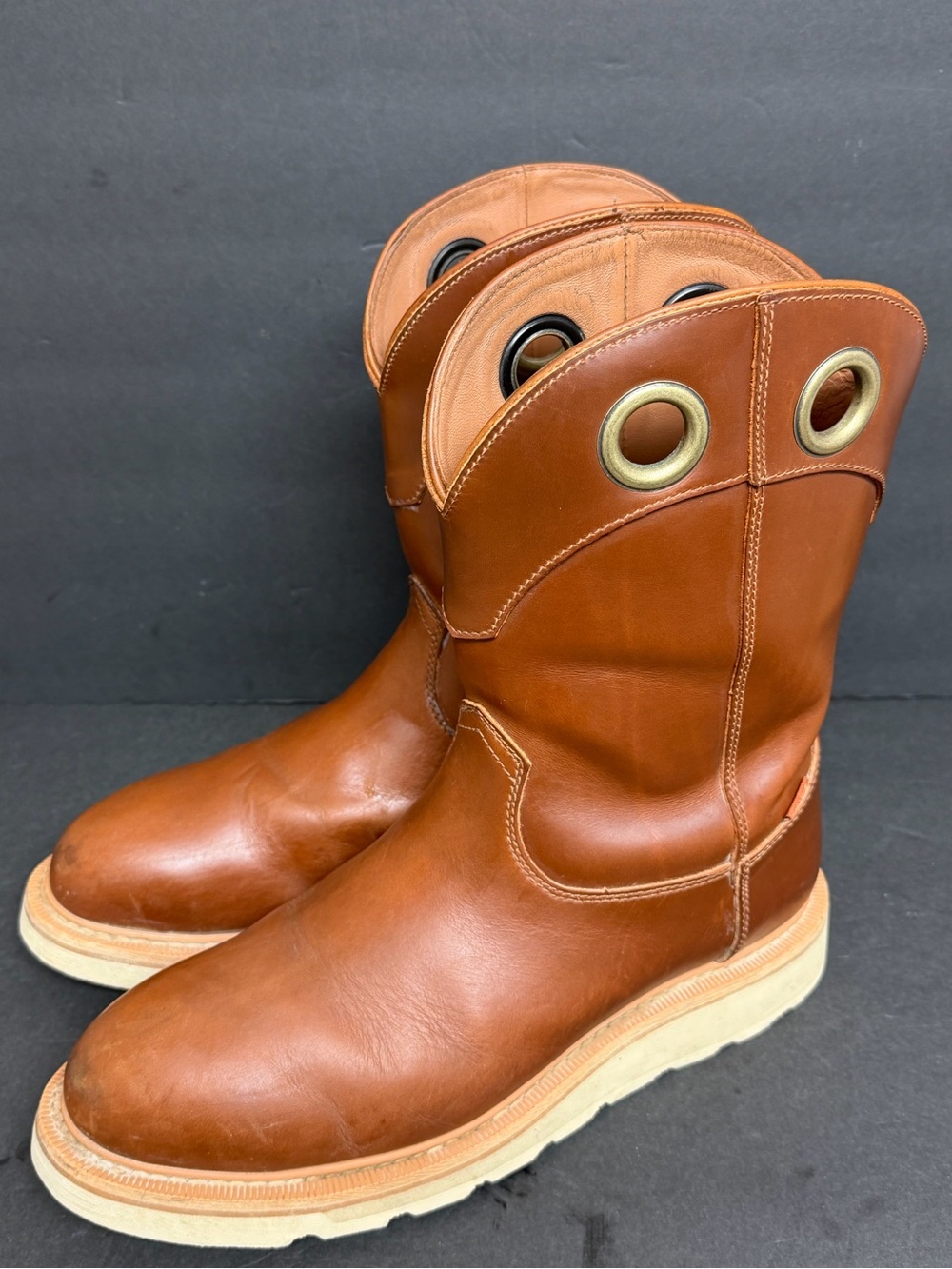 Tecovas LongHaul Waterproof Roper Composite Toe Work Boots Saddle Brown 10.5 EE
